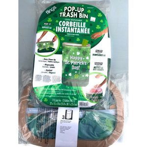 2 St Patrick’s day pop-up trash can